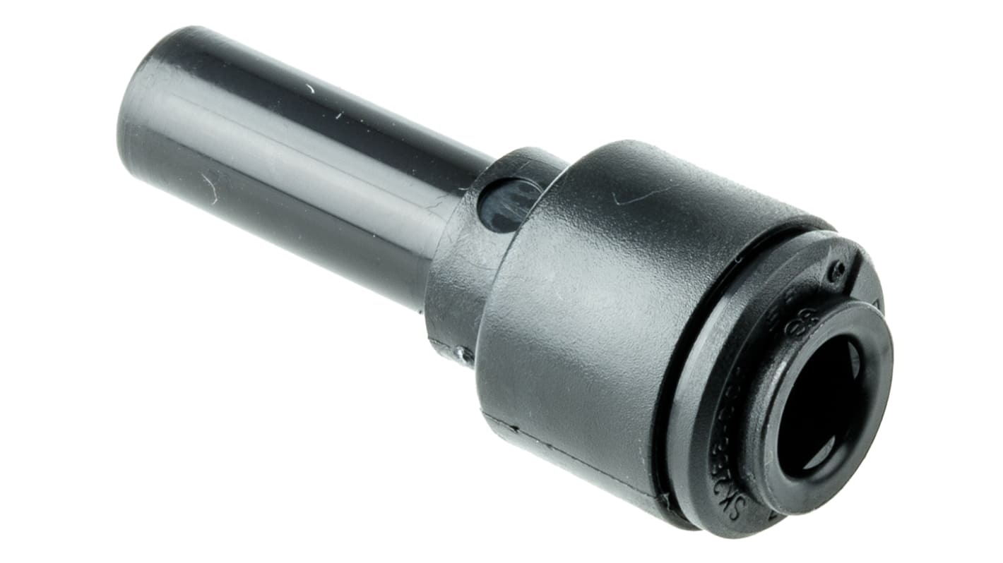 John Guest PM Series Reducer Nipple, Push In 8 mm to Push In 6 mm, Tube-to-Tube Connection Style