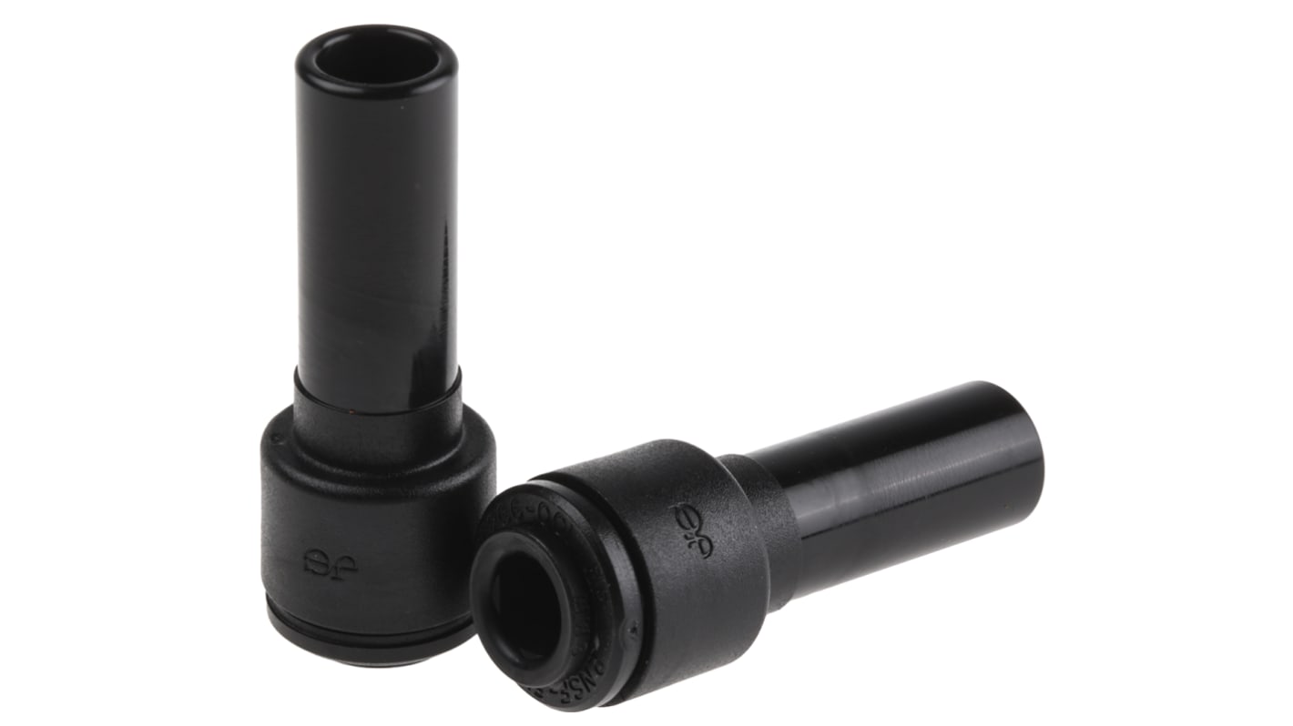 John Guest PM 10-mm-Steckanschluss x 6-mm-Steckanschluss Reduziernippel, Rohr-zu-Rohr, Acetalcopolymer, 10 bar