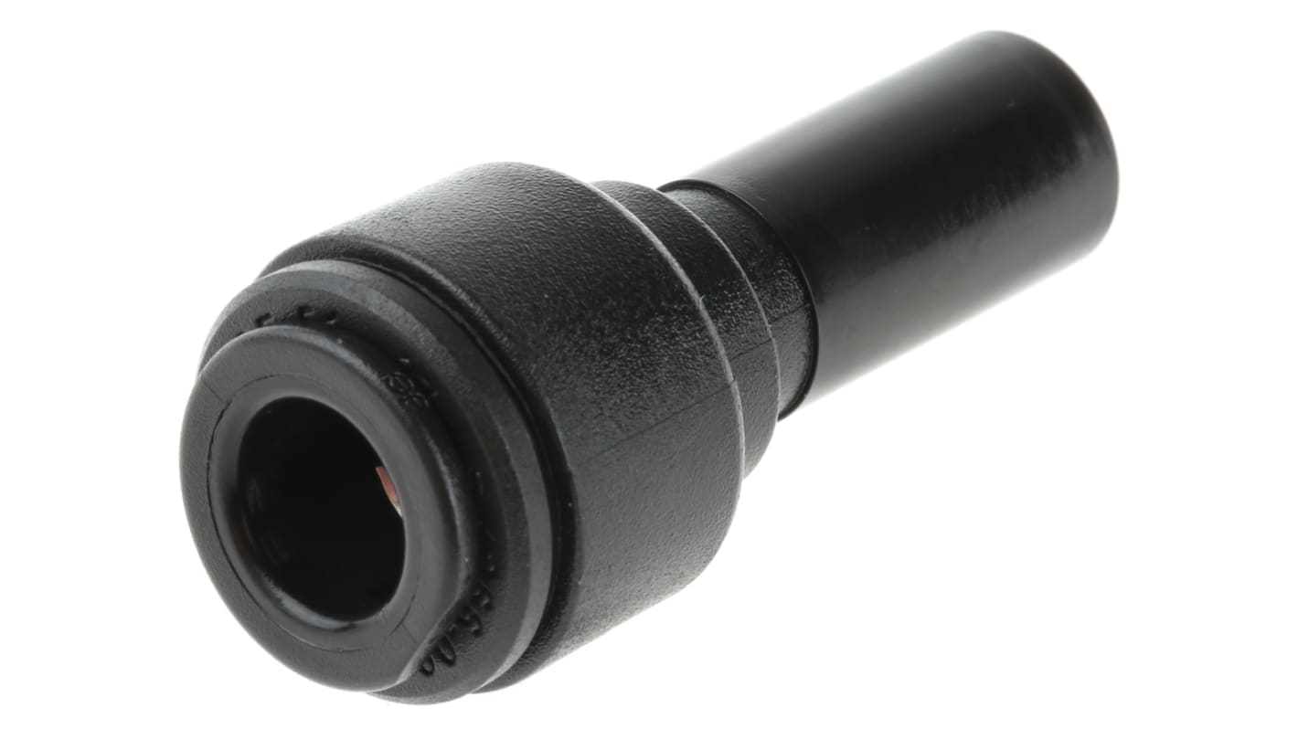 John Guest PM Series Reducer Nipple, Push In 10 mm to Push In 8 mm, Tube-to-Tube Connection Style