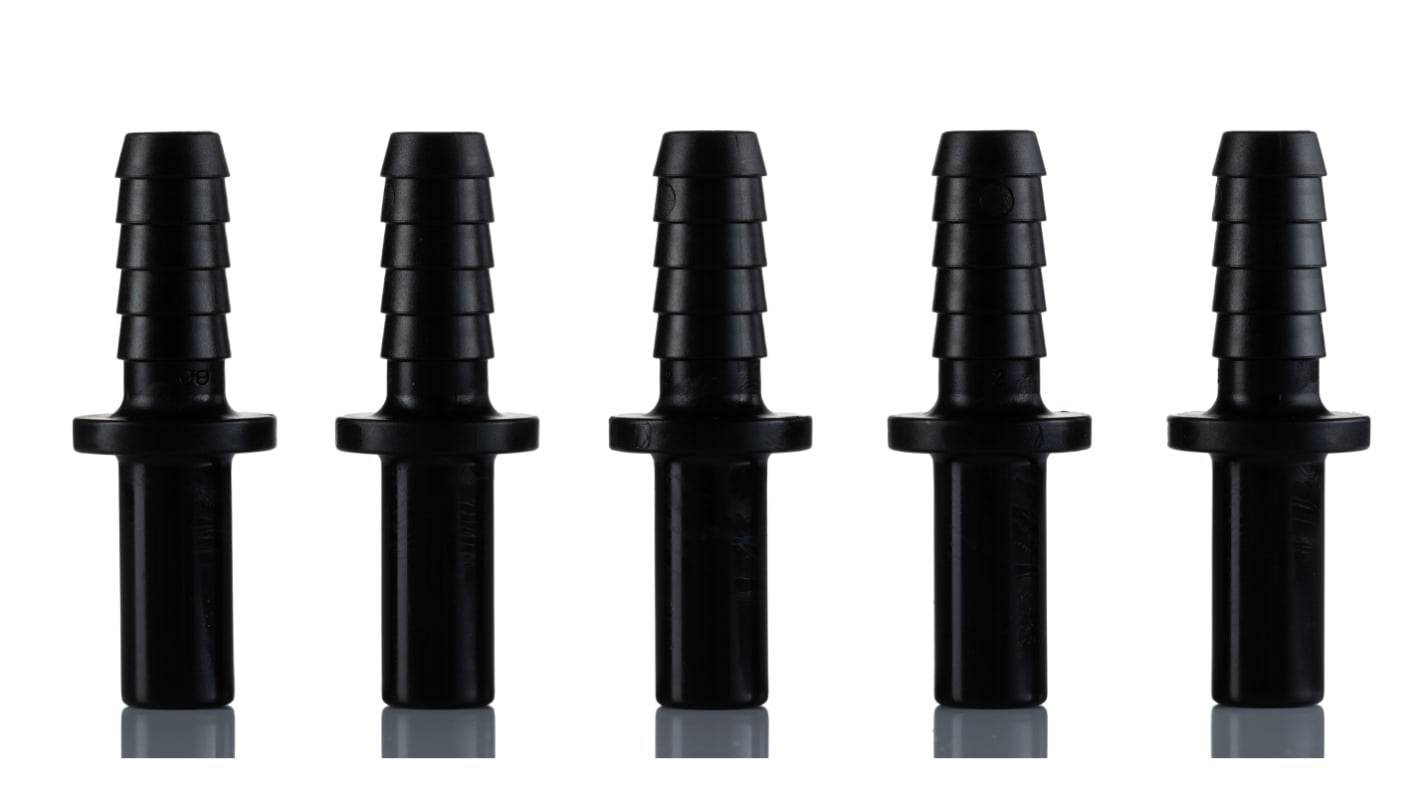 John Guest PM 10-mm-Steckanschluss x 8-mm-Steckanschluss Reduziernippel, Rohr-zu-Rohr, Acetalcopolymer, 10 bar