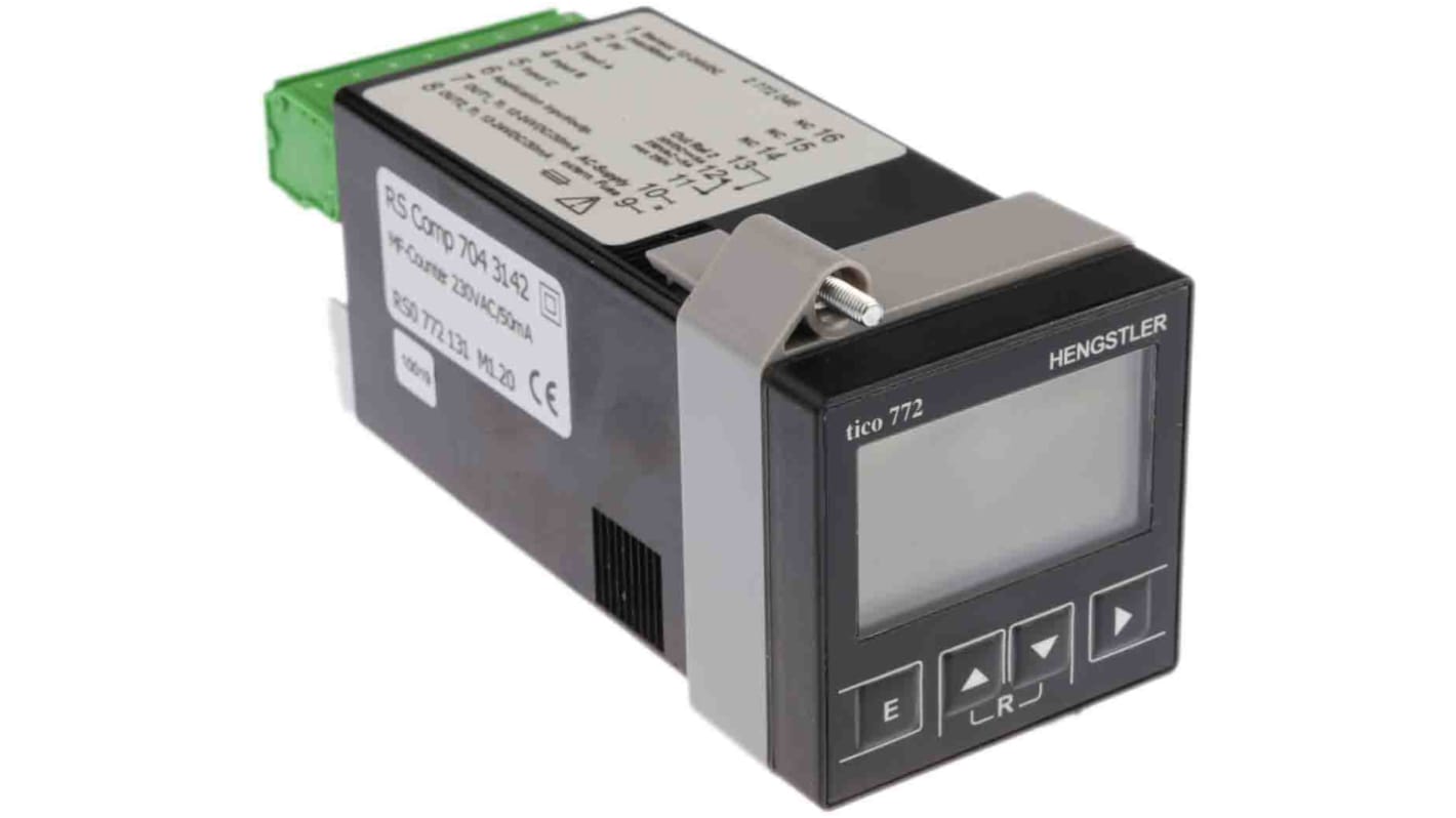 Rs-Online Contatore Hengstler Minuti Secondi 60kHz display LCD 6 cifre 230 V c.a