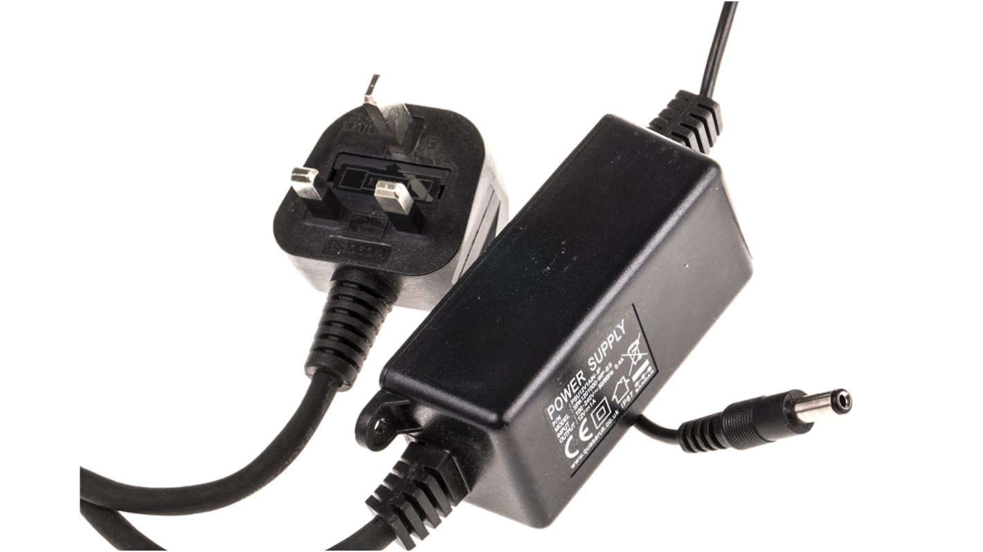RF Solutions 12W Power Brick AC/DC Adapter 12V dc Output, 1A Output