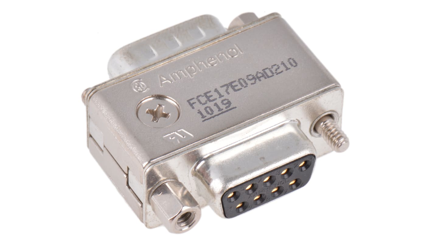 Amphenol Communications Solutions D Sub Adapter Male 9 Way D-Sub to Female 9 Way D-Sub