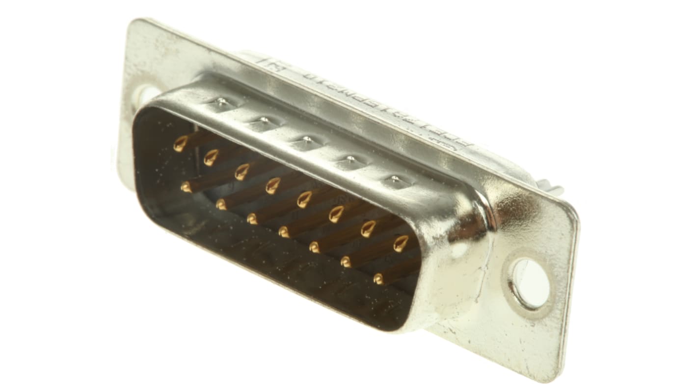 Amphenol Communications Solutions FCE17 15 Way Panel Mount D-sub Connector Plug, 2.74mm Pitch