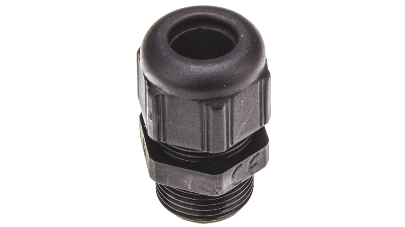 Legrand 979 Series Black Plastic Cable Gland, M20 Thread, 6mm Min, 12mm Max, IP68