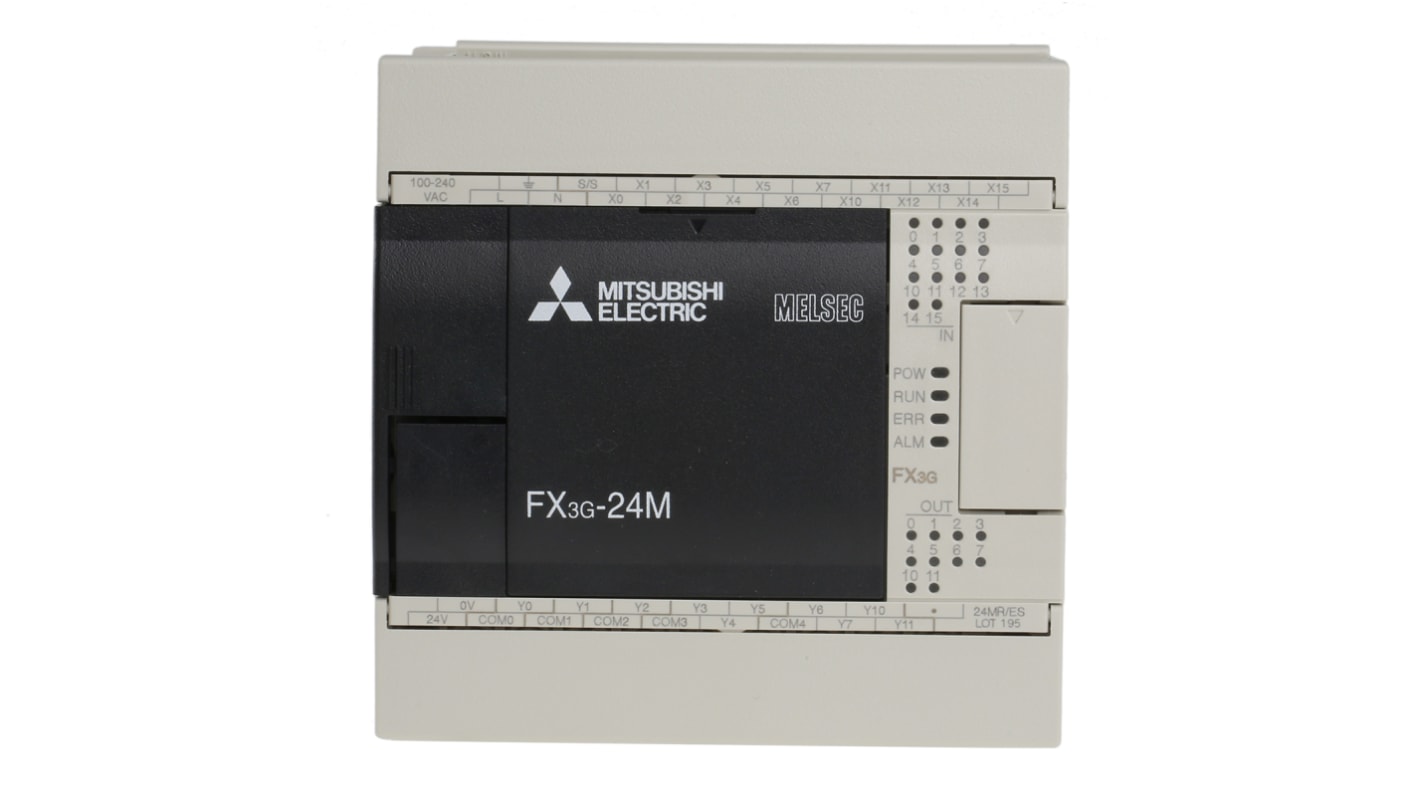 Mitsubishi FX3G Logikmodul, 14 Eing. Relais Ausg.Typ Senke, Quelle Eing.Typ 100 → 240 V ac