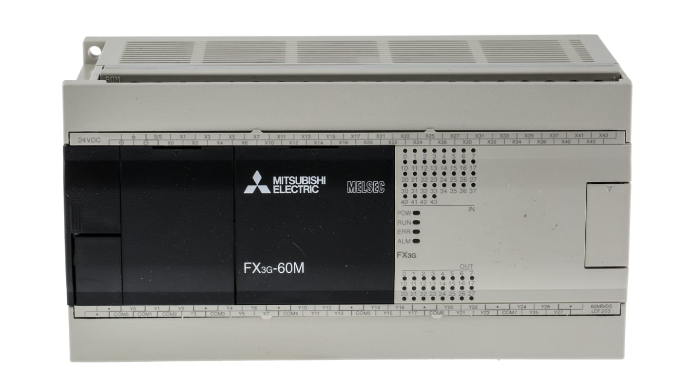 Mitsubishi Electric FX3G Series Logic Module, 12 → 24 V dc Supply, Relay Output, 36-Input, Sink, Source Input