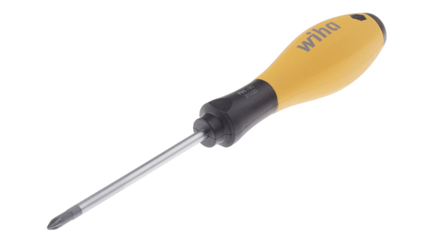 Wiha Phillips Screwdriver, PH1 Tip, 80 mm Blade, 191 mm Overall