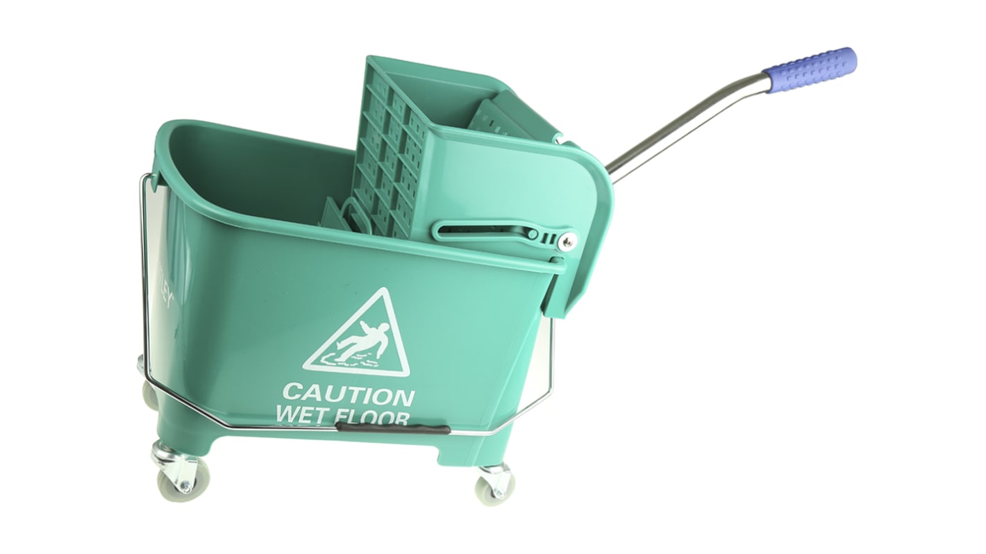 20L Plastic Green Mop Bucket With Handle