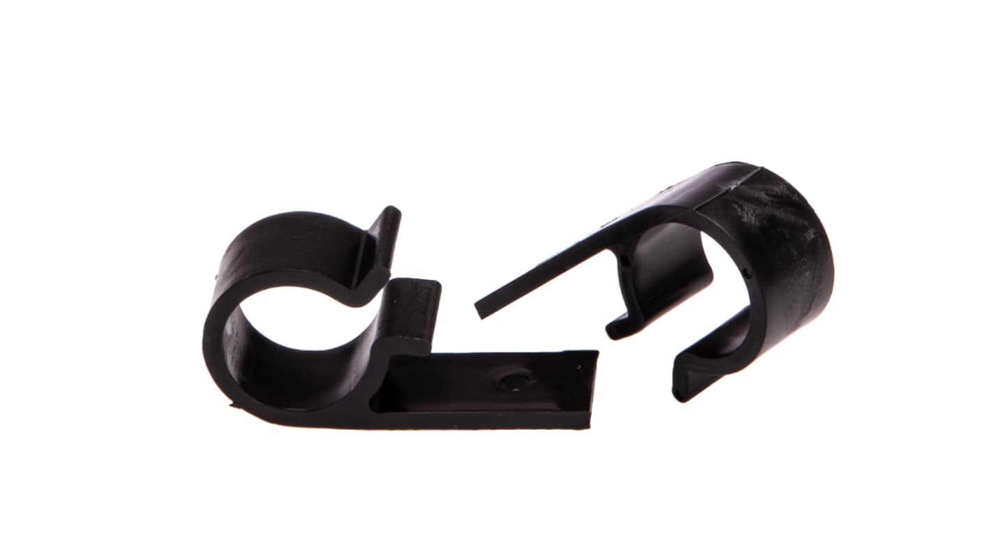 Abrazadera de cable HellermannTyton de Poliacetal Negro, montaje: Tornillo, Ø cable máx. 20mm