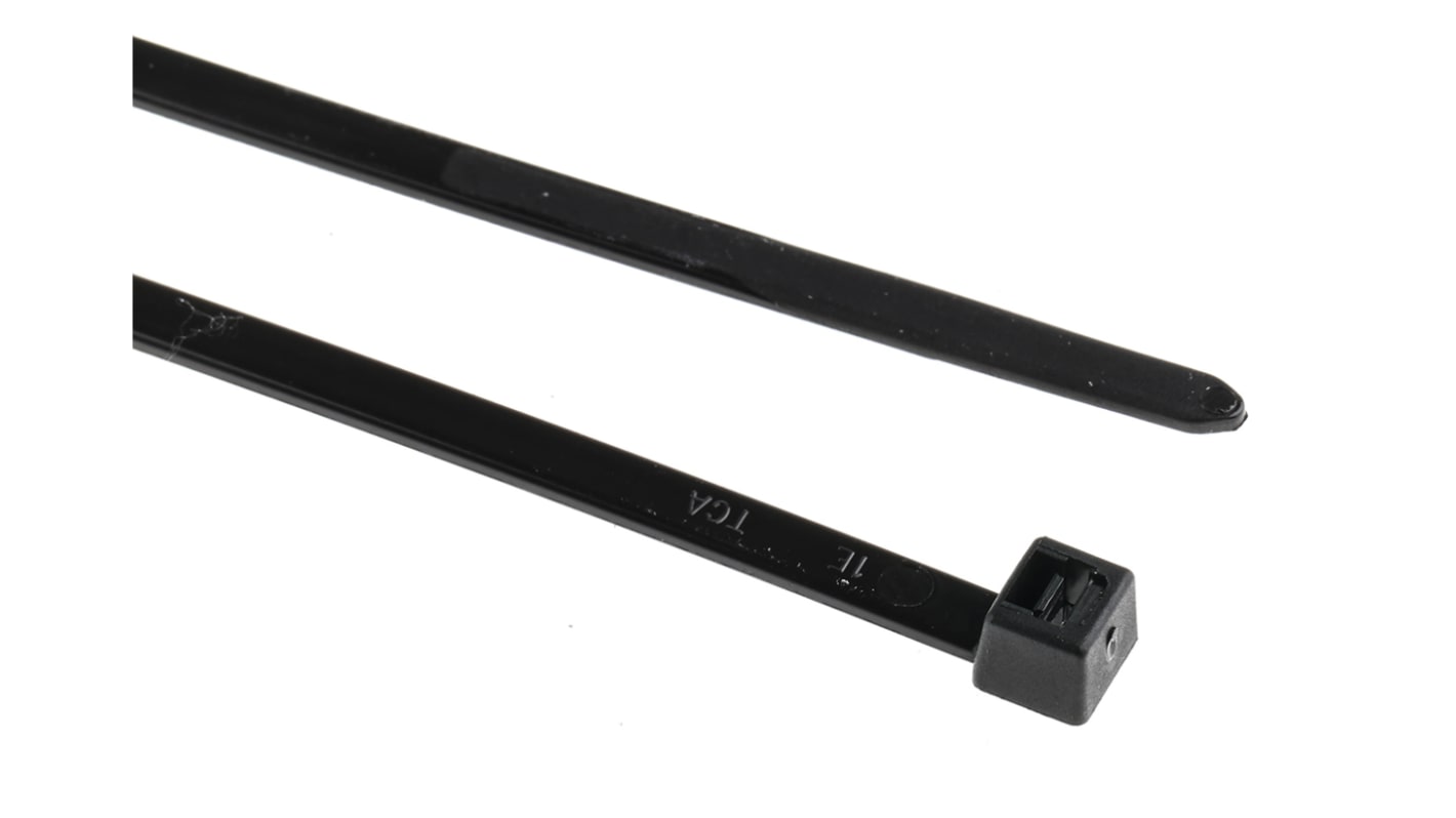 Brida HellermannTyton T50LL de Poliamida 6,6 (PA66) Negro, 445mm x 4,6 mm, No reutilizable