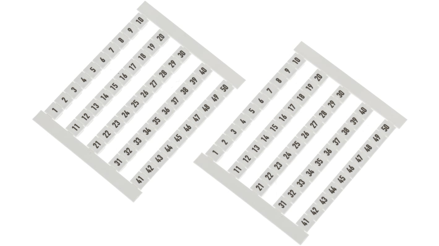 Weidmuller, DEK Terminal Marker for use with  for use with Terminal Blocks
