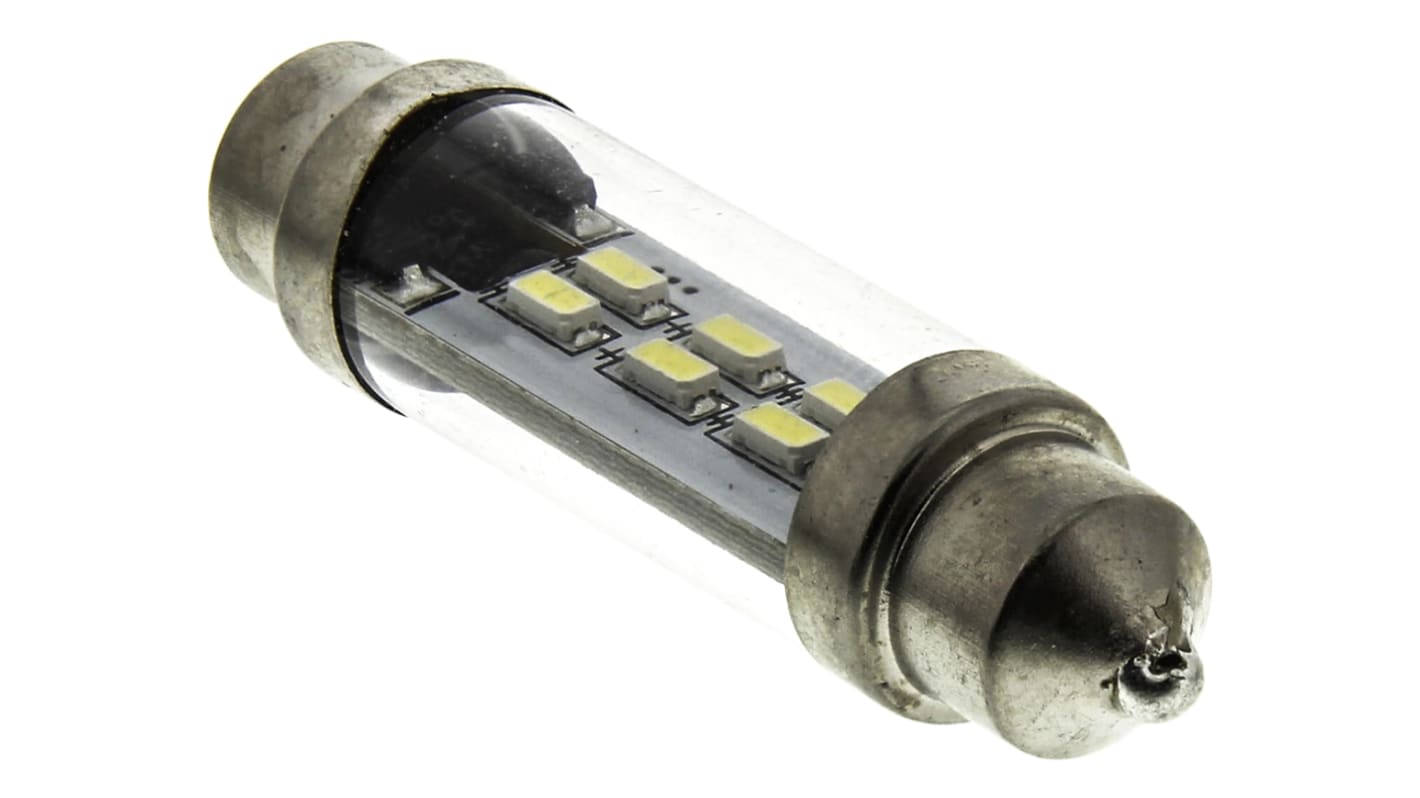 JKL Components LED汽车灯泡, 12 → 24 V, 冷白色, Φ10.2mm, 尖浪形