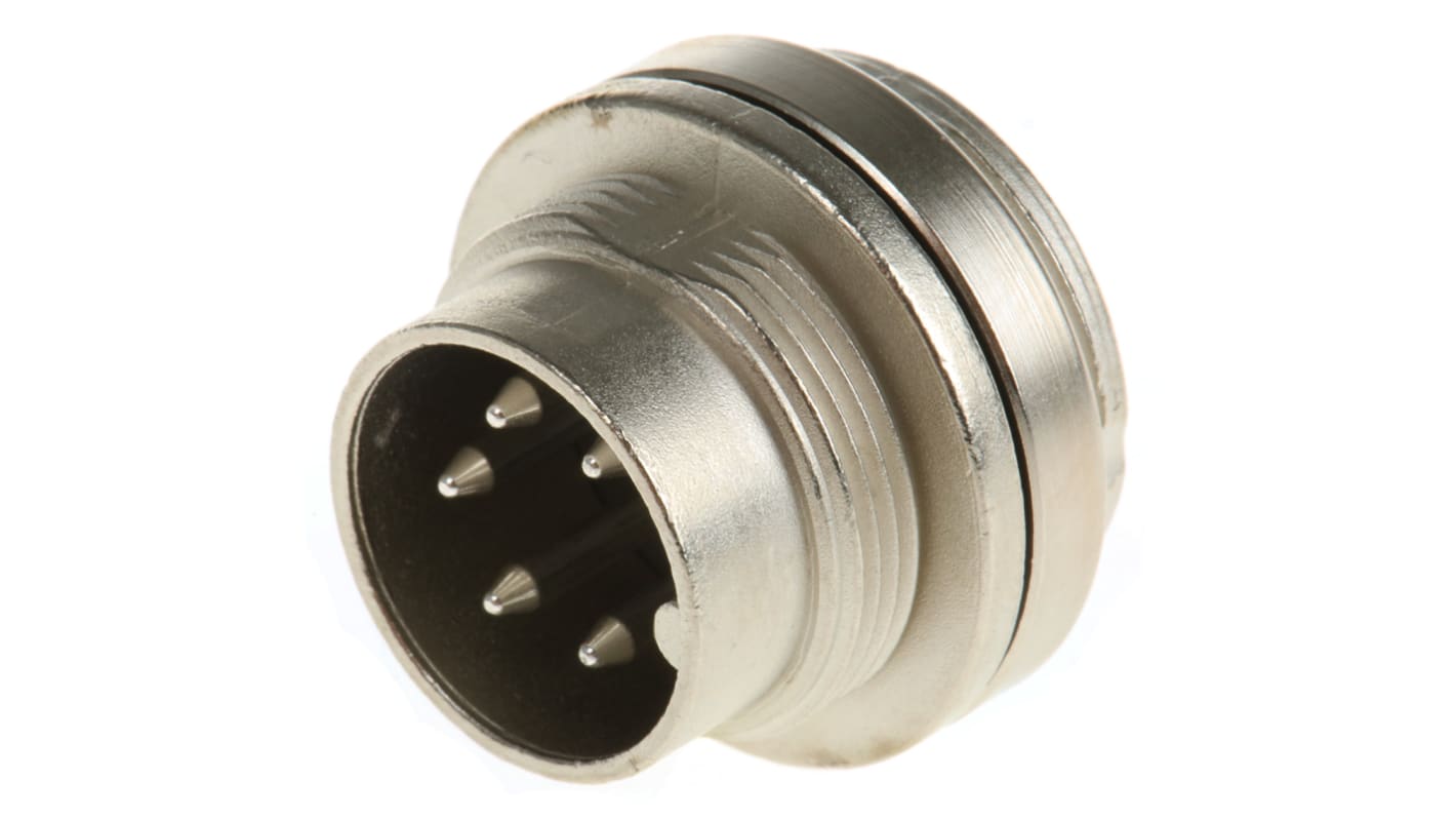 binder Circular Connector, 5 Contacts, Panel Mount, M16 Connector, Socket, Male, IP67, 723 Series