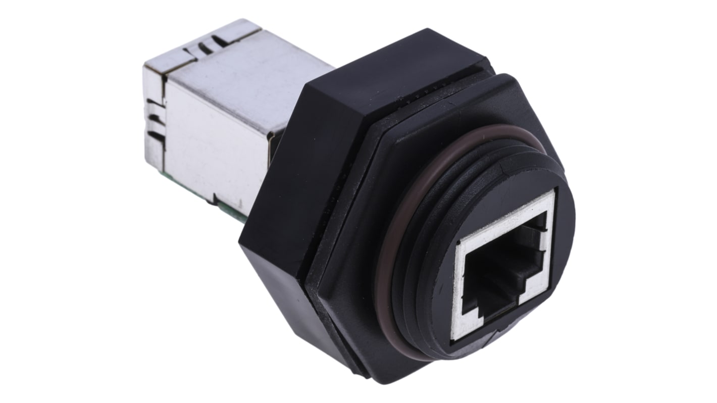 TE Connectivity RJ45五类接口, 面板安装, 单口, 8路, 直向, 1546413系列