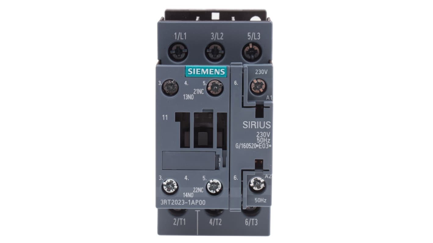 Stycznik 230 V ac Siemens styki: 3 4 kW 9 A 3NO Szyna DIN Śruba 3RT2023-1AP00