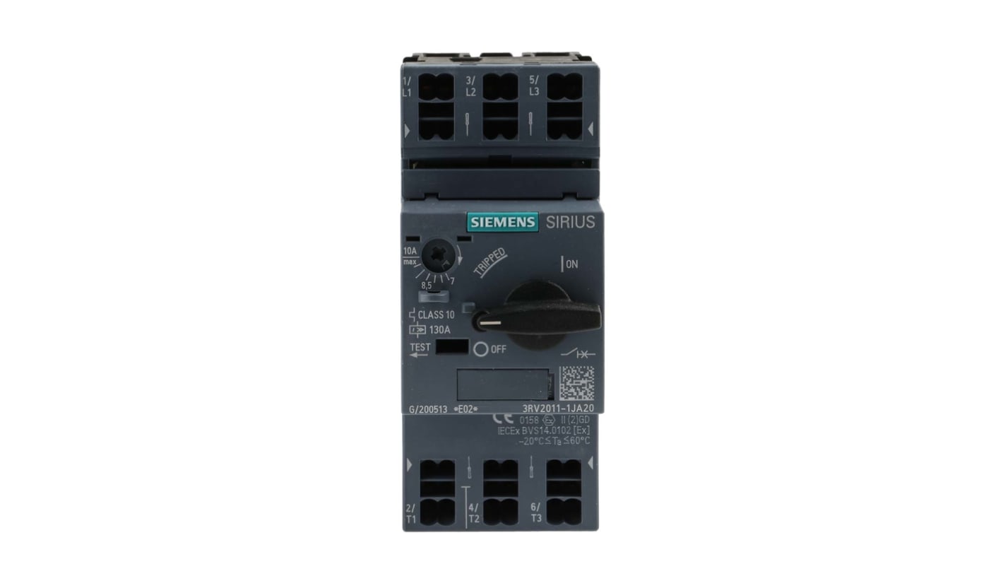 Interruttore automatico del motore Siemens, 7 → 10 A SIRIUS 3RV
