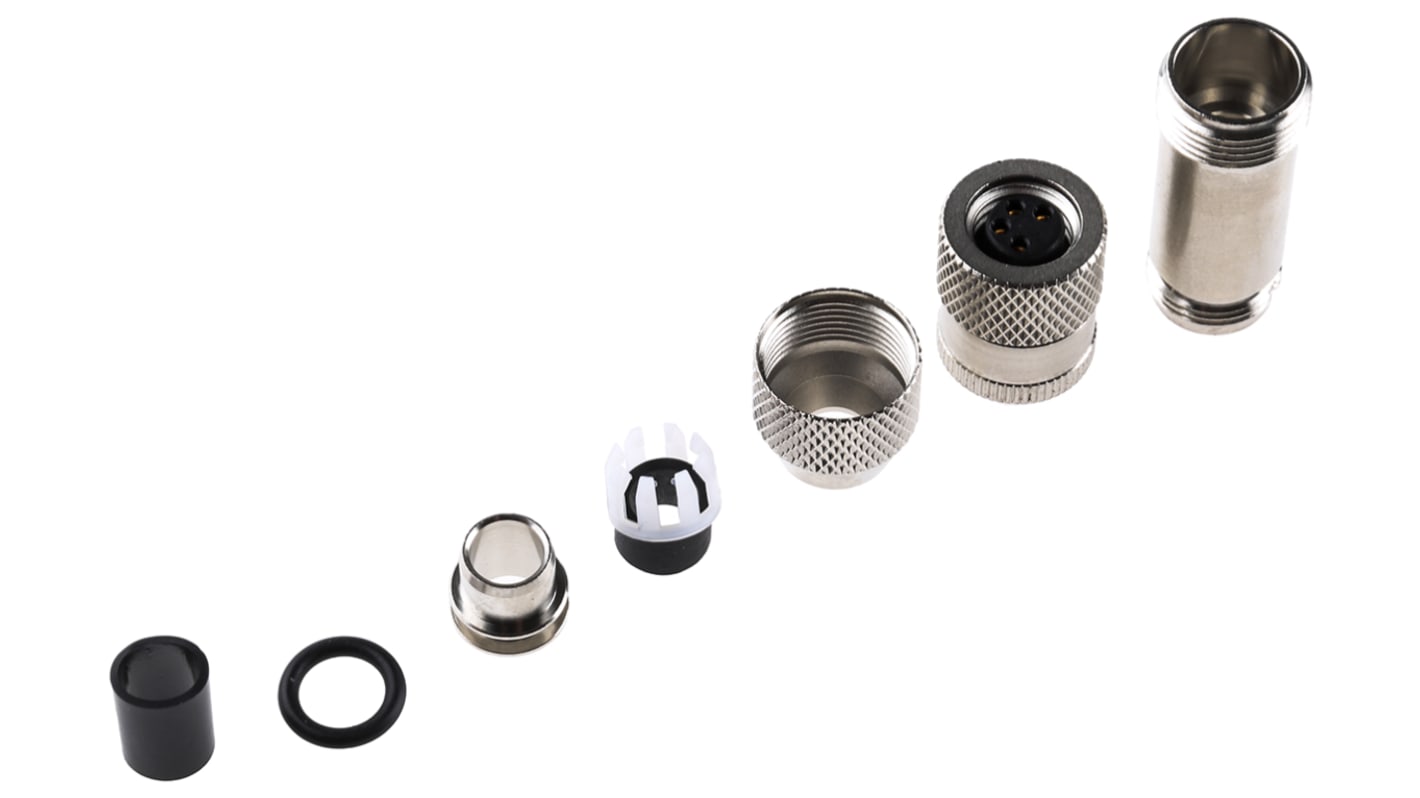 binder Circular Connector, 4 Contacts, Cable Mount, M8 Connector, Plug, Female, IP67, 768 Series