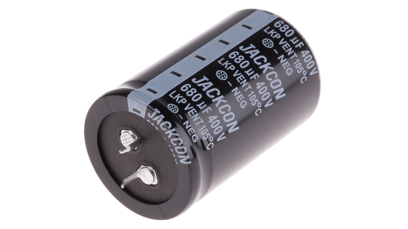 Kondenzátor 680μF ±20% 400V dc, Nasazovací Hliníkové elektrolytické RS PRO
