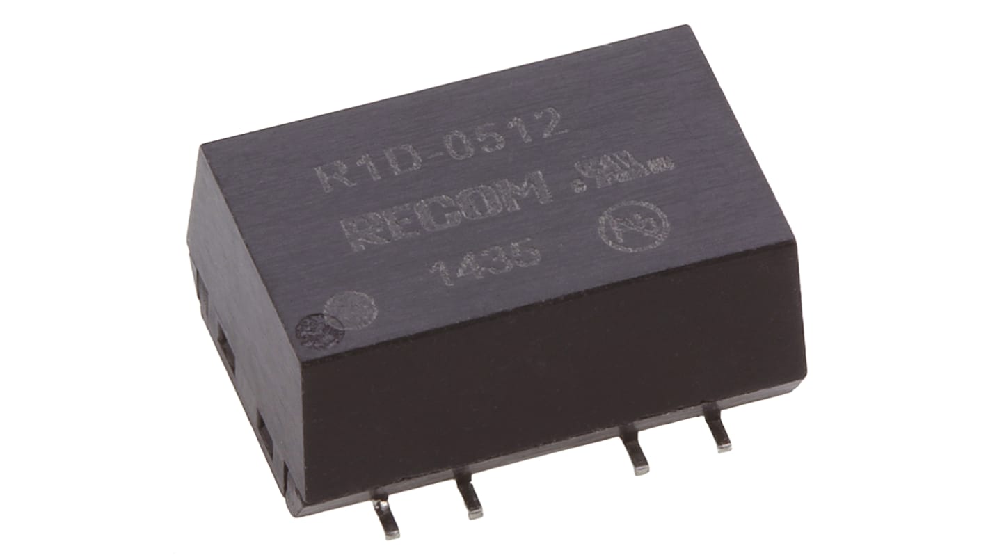 Recom R1D DC/DC-Wandler 1W 5 V dc IN, ±12V dc OUT / ±42mA Oberflächenmontage 1kV dc isoliert