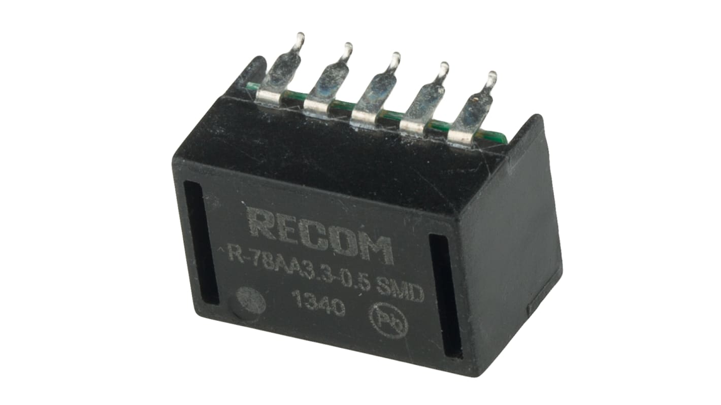 Recom Switching Regulator, Surface Mount, 3.3V dc Output Voltage, 4.75 → 32V dc Input Voltage, 500mA Output