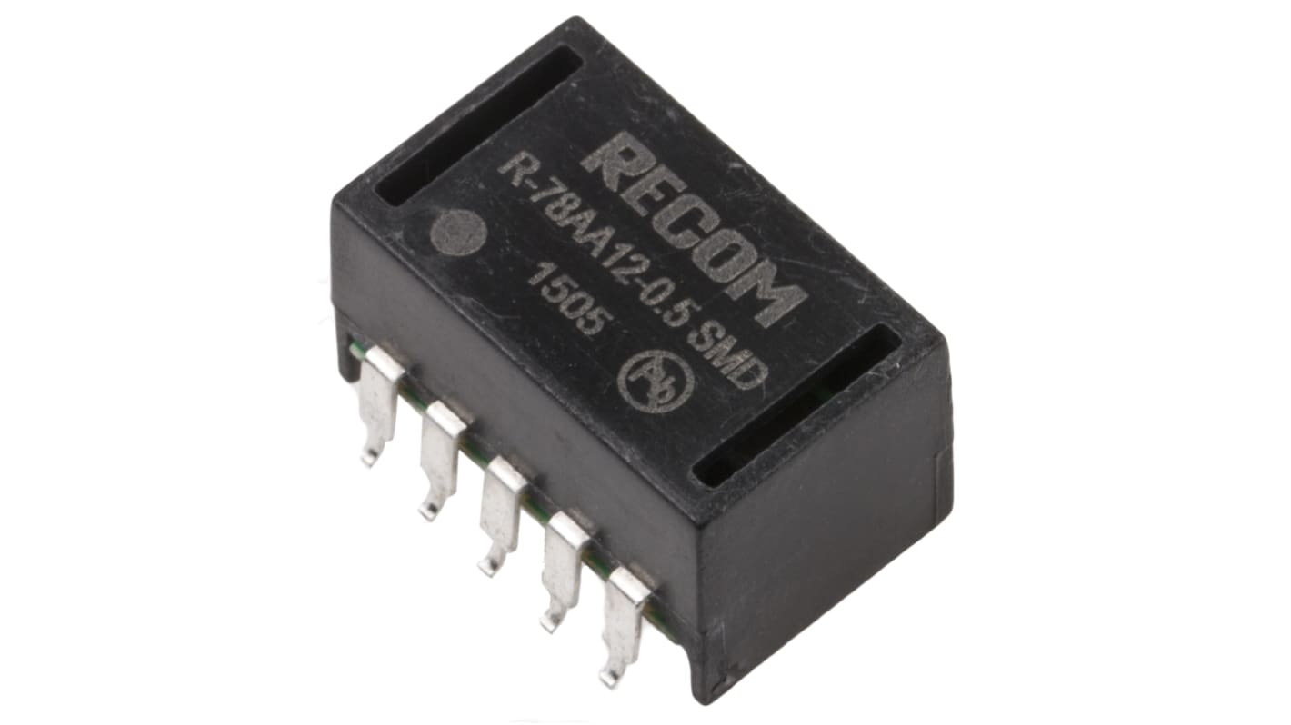 Recom Switching Regulator, Surface Mount, 12V dc Output Voltage, 15 → 32V dc Input Voltage, 500mA Output