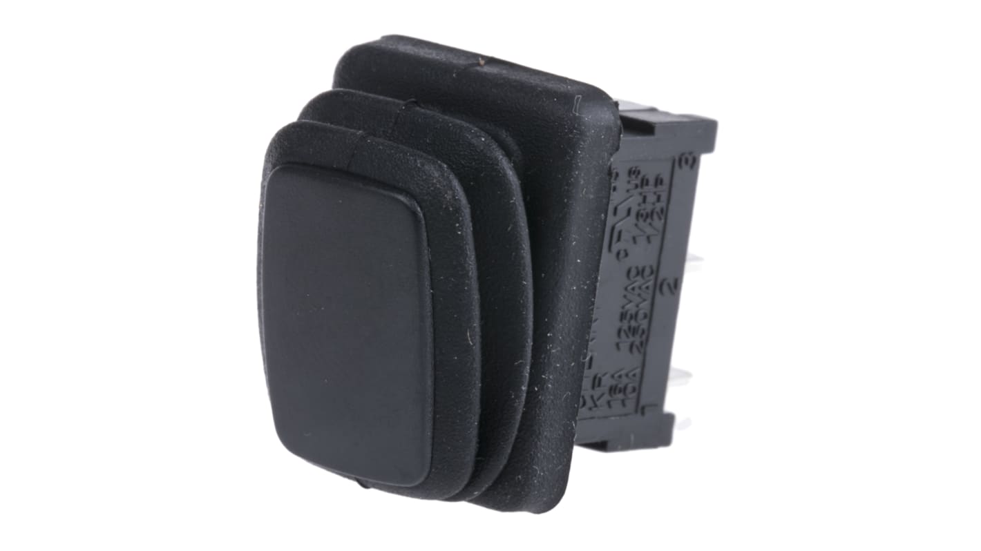 Interruttore a bilanciere ZF, SPST, (On)-Off, , Nero