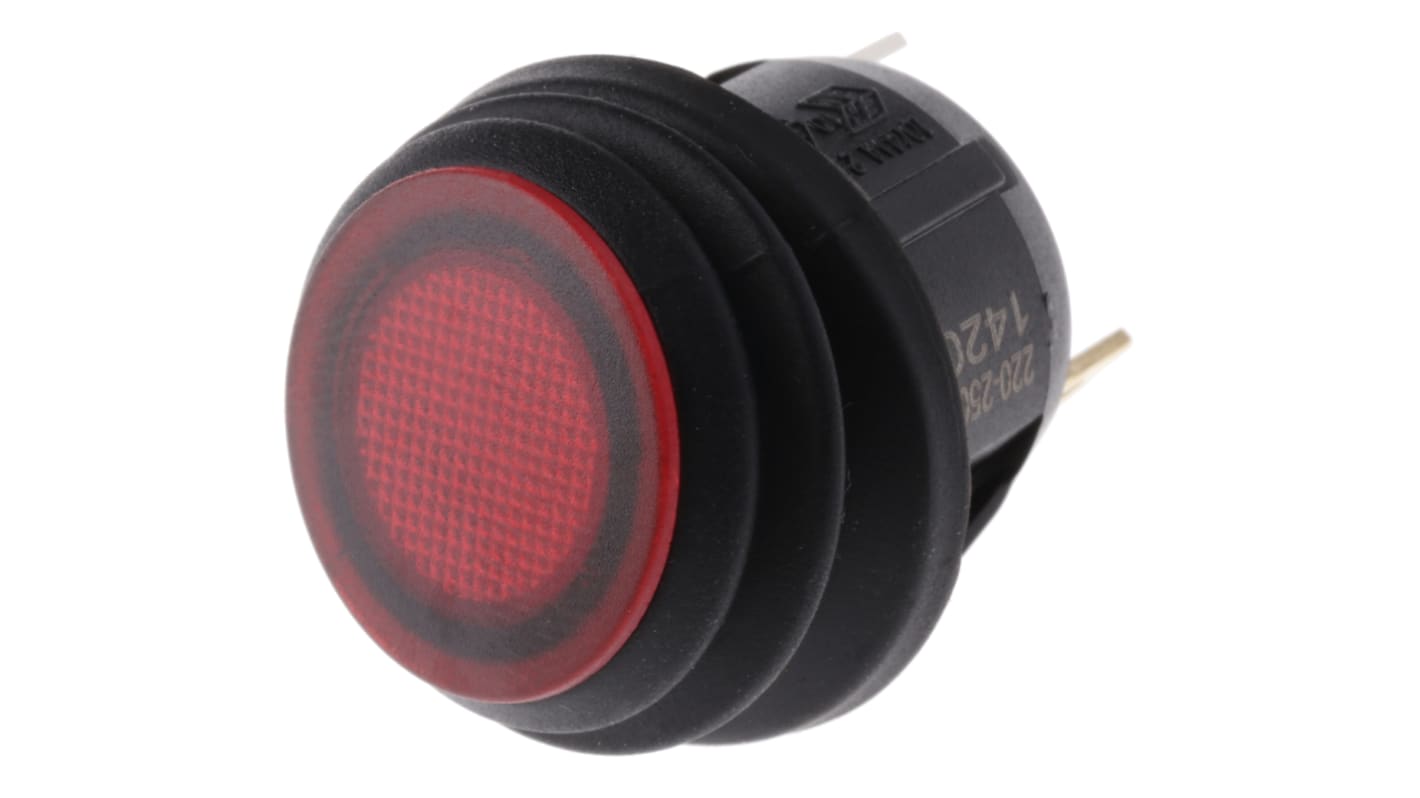 ZF Illuminated SPST, On-Off Rocker Switch Panel Mount