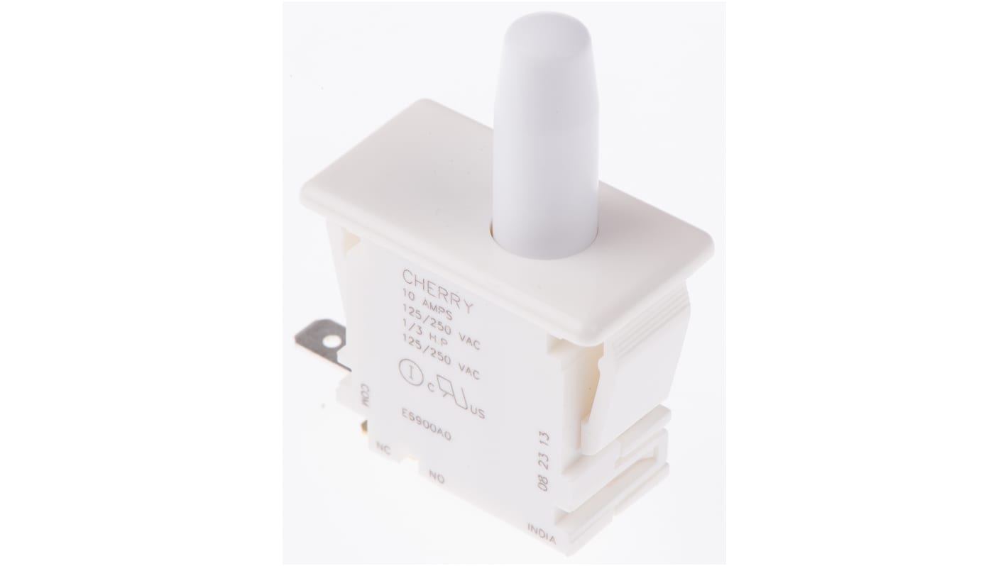 ZF Door Micro Switch, Button, SPDT 10 A @ 250 V ac, -40 → +85°C