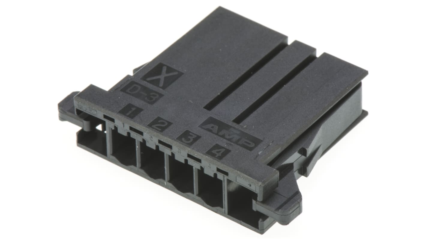 Carcasa de conector TE Connectivity 1-178288-4, Serie Dynamic 3000, paso: 3.81mm, 4 contactos, , 1 fila filas, Recto,