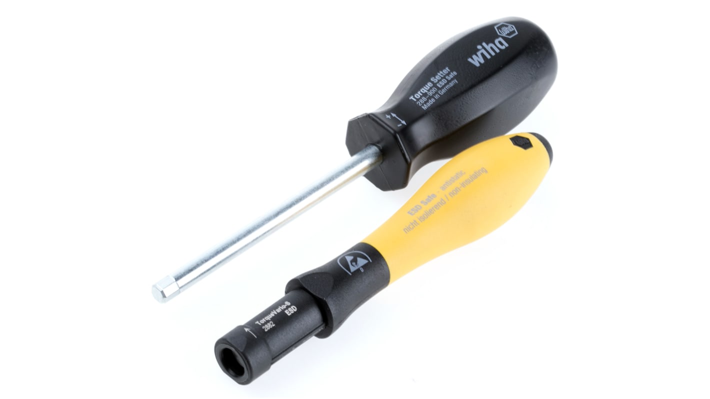 Wiha Adjustable Hex Torque Screwdriver, 0.4 → 1.0Nm, 4 mm Drive, ESD Safe, ±6 % Accuracy