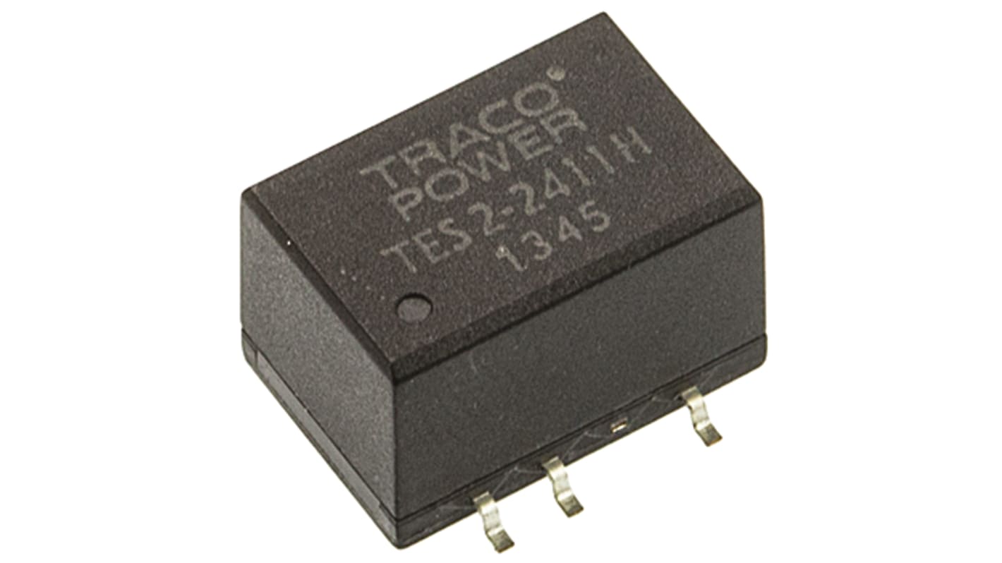 TRACOPOWER TES 2H DC-DC Converter, 5V dc/ 400mA Output, 21.6 → 26.4 V dc Input, 2W, Surface Mount, +85°C Max