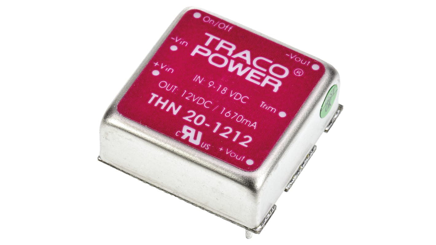 Convertitore c.c.-c.c. 20W, Vin 9 → 18 V c.c., Vout 12V cc, 1.5kV cc