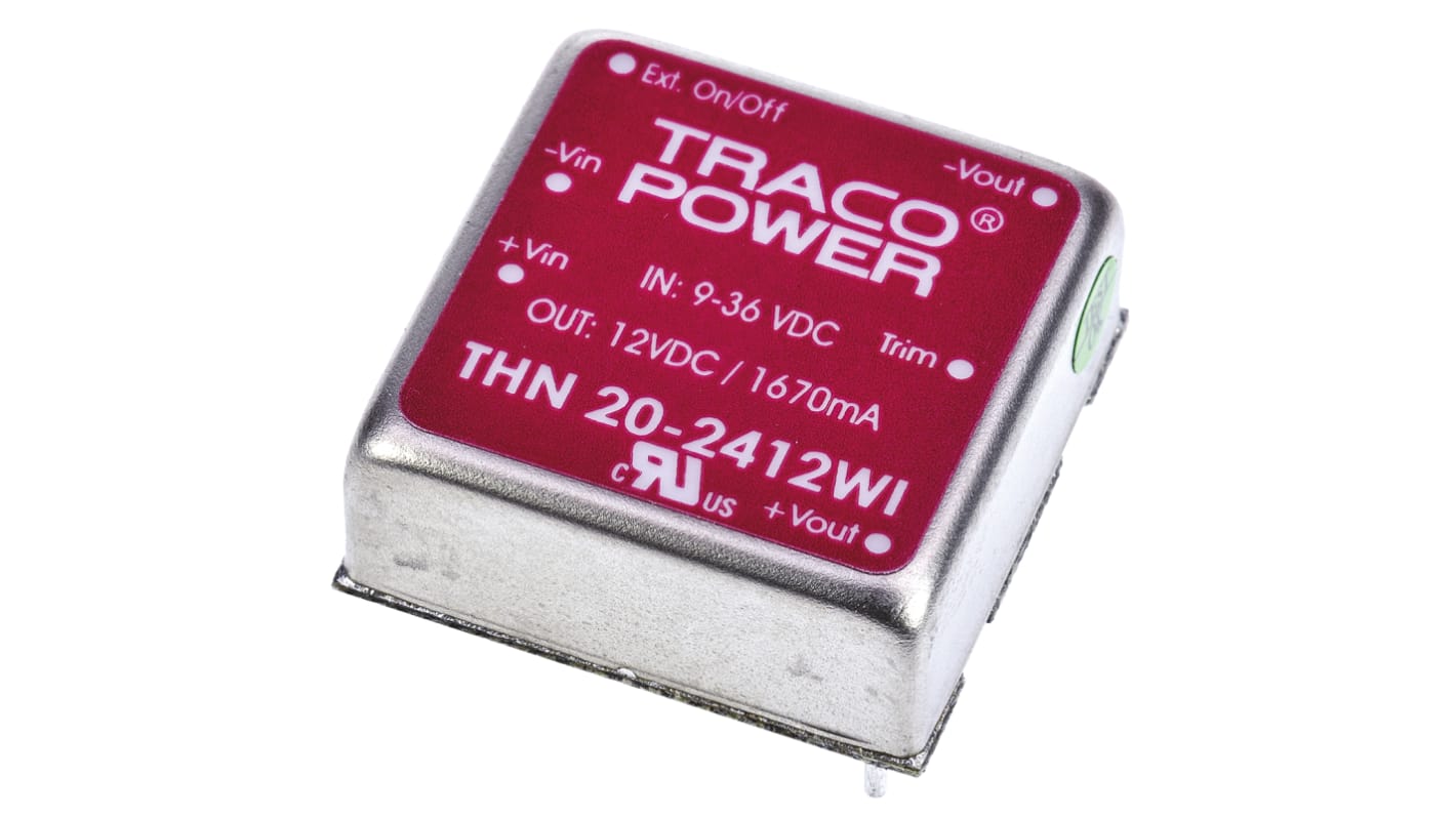 Convertitore c.c.-c.c. 20W, Vin 9 → 36 V c.c., Vout 12V cc, 1.6kV cc