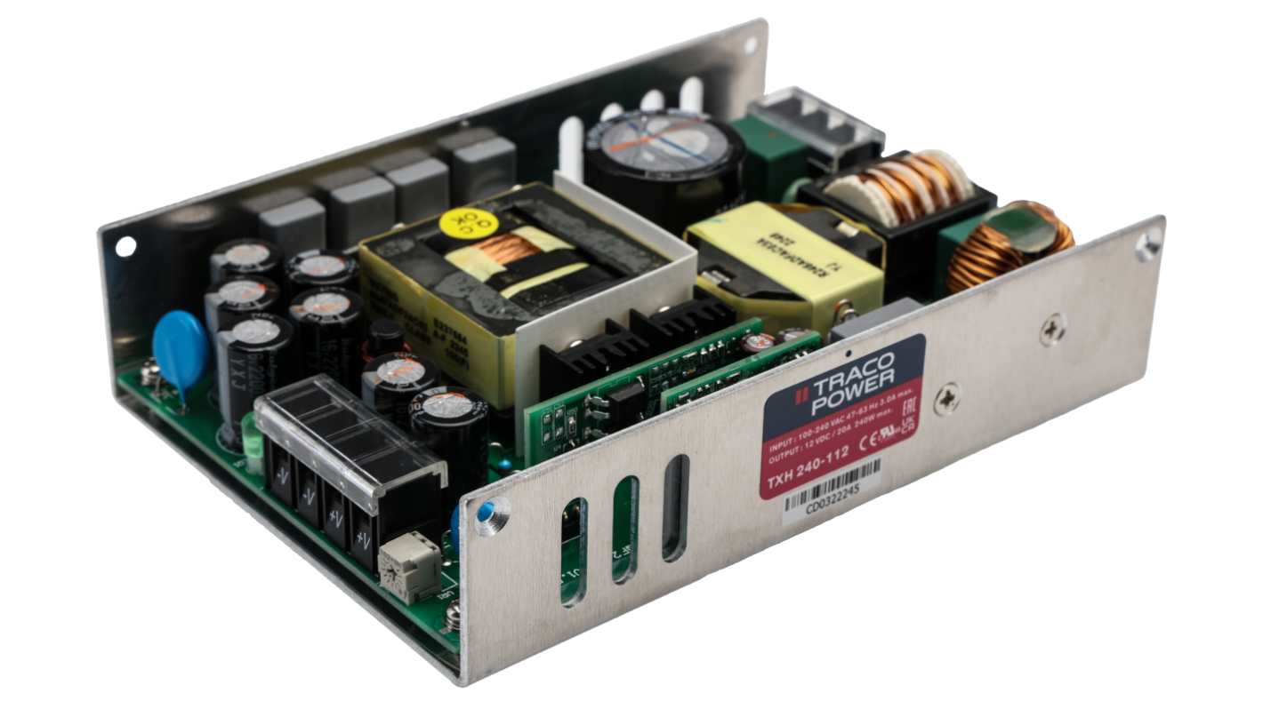 Alimentatore switching TRACOPOWER TXH 240-112, 240W, ingresso 120 → 370 V dc, 90 → 264 V ac, uscita 12V