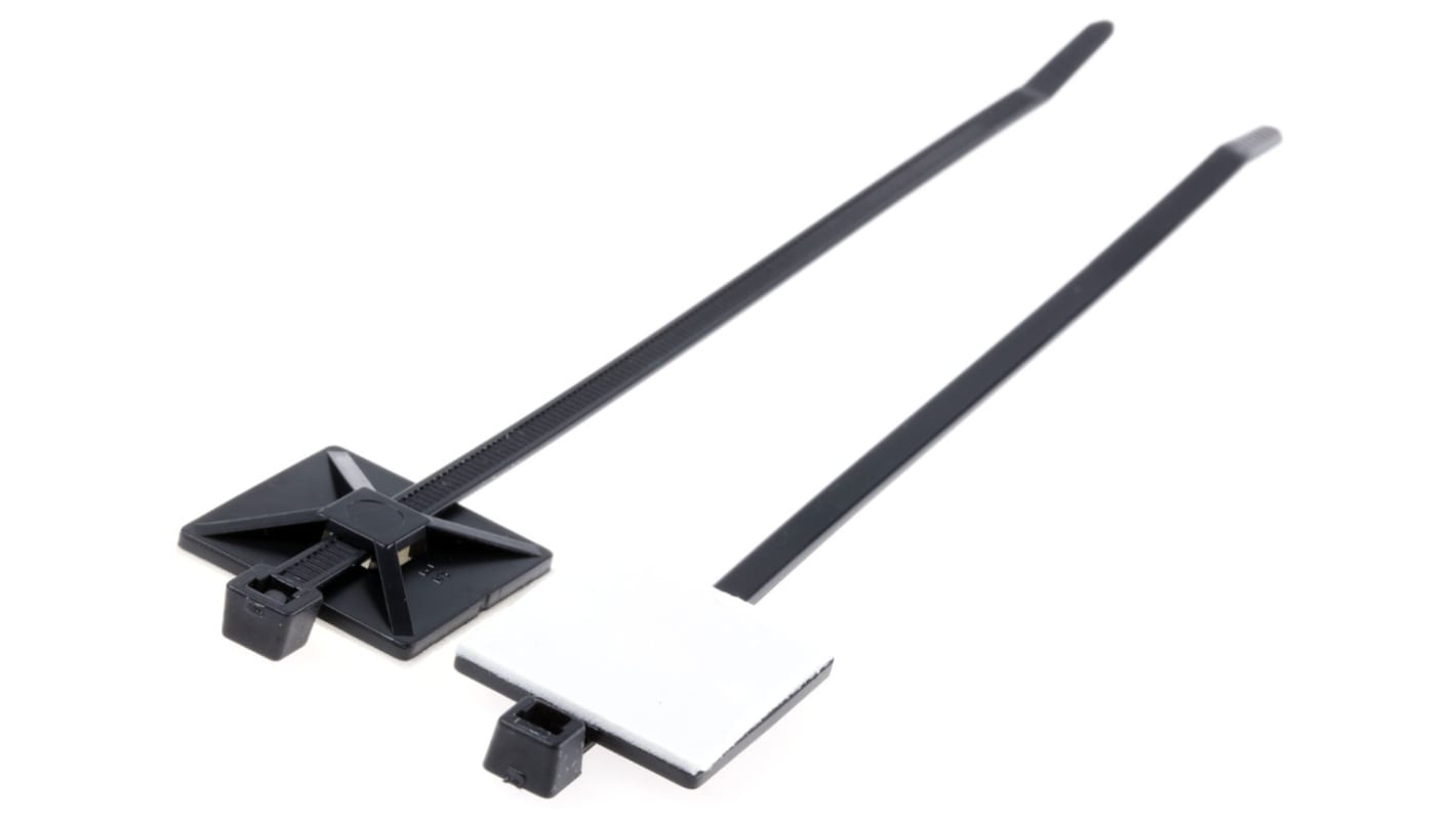HellermannTyton Cable Tie, Assembly, 200mm x 5.4 mm, Black Nylon, Pk-50