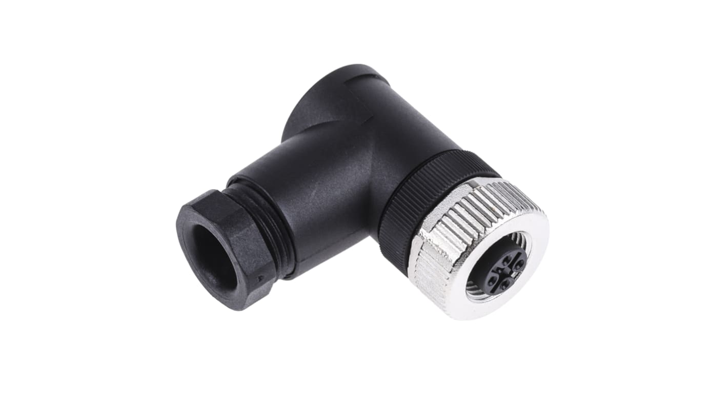 binder Circular Connector, 4 Contacts, Cable Mount, M12 Connector, Plug, Female, IP67, 713 Series