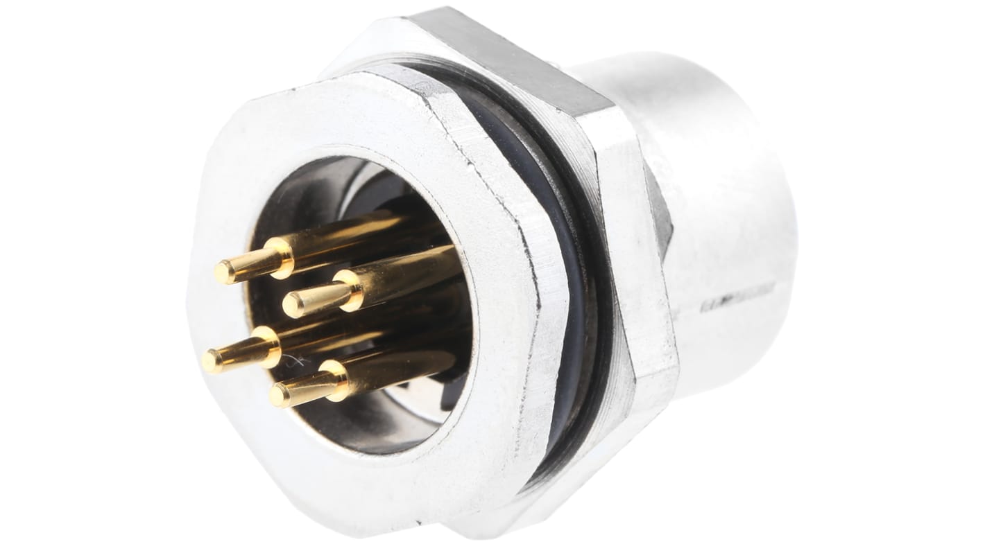binder Circular Connector, 4 Contacts, Panel Mount, M12 Connector, Socket, Female, IP67, 713 Series