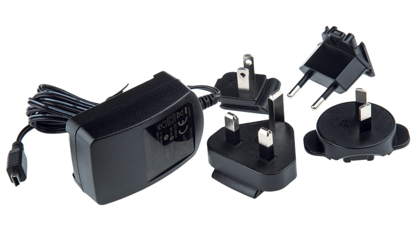 Alimentatore da parete switching Phihong 5V cc, 1A, spina Intercambiabile