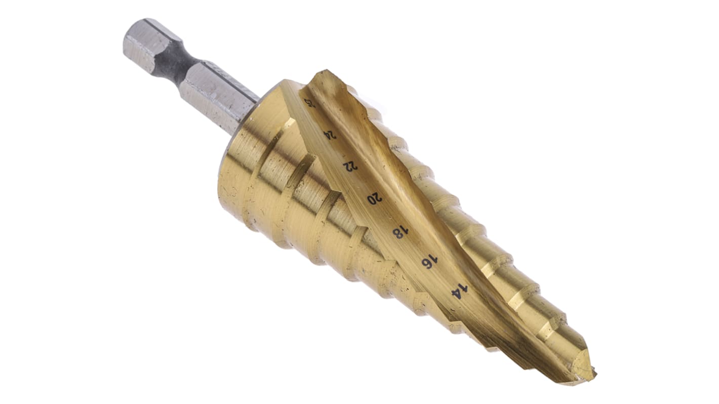 DeWALT 宝塔钻头, 高速钢钻头, 9阶梯, 最大25mm头部尺寸