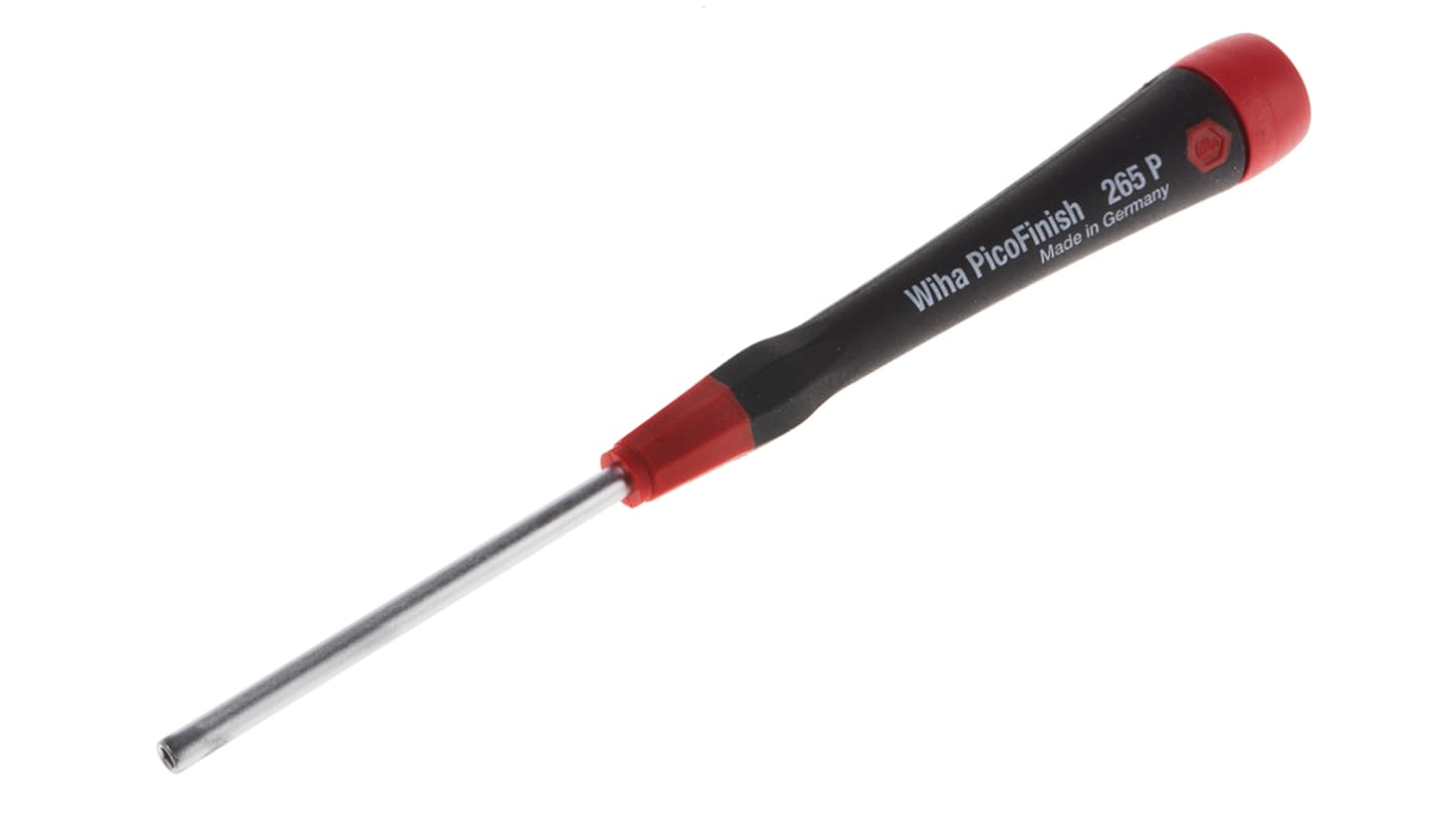 Wiha Tools Hexagon Nut Screwdriver, 3/32 in Tip, 60 mm Blade, 160 mm Overall