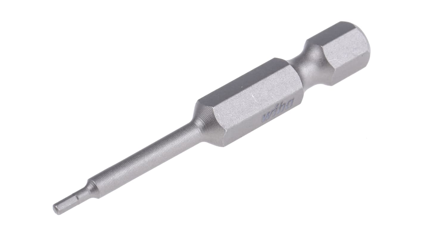 Wiha Hexagon Screwdriver Bit, 1.5 mm Tip, 50 mm Overall