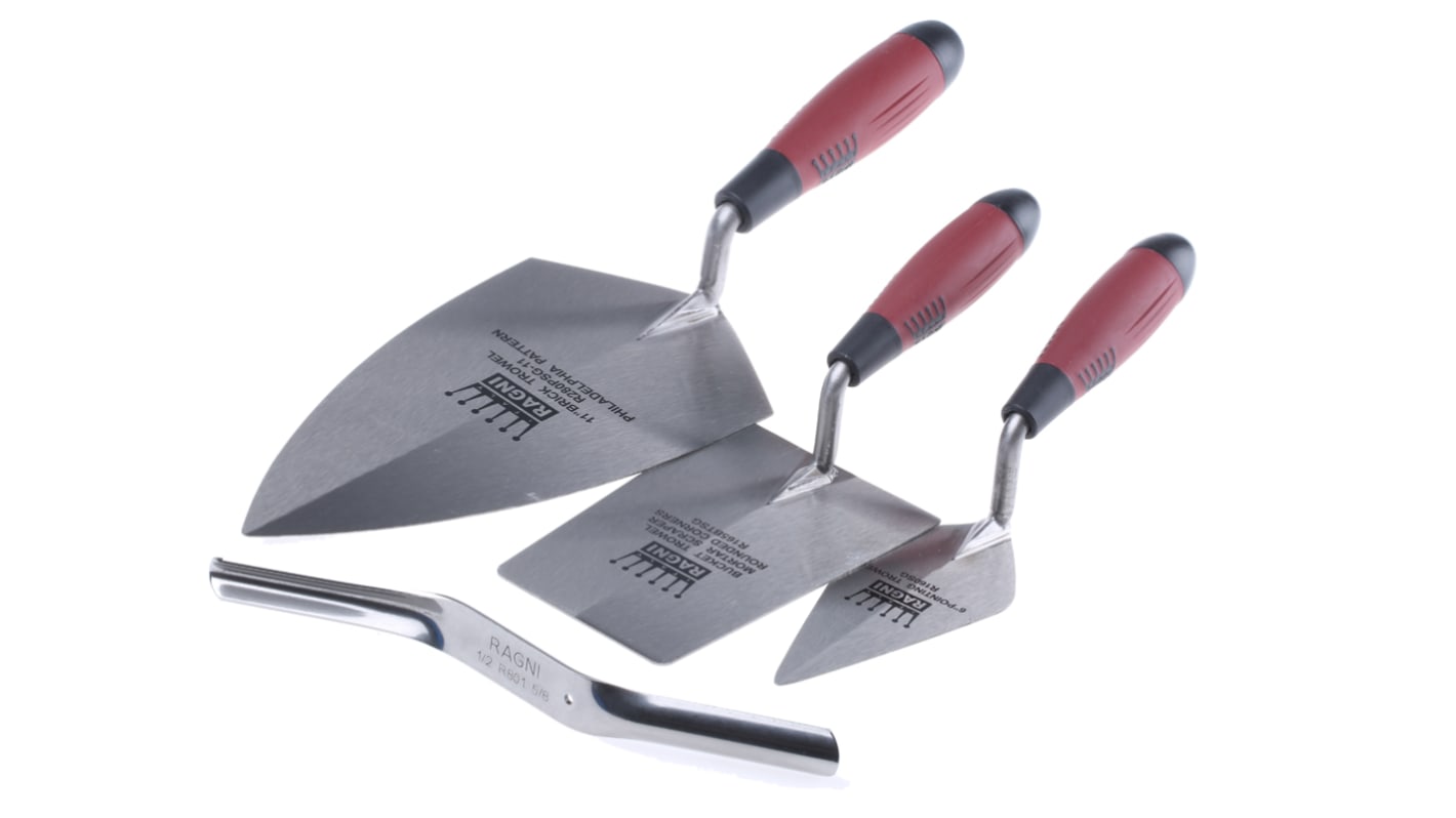 Ragni Carbon Steel Trowel Set with 152 mm, 165 mm, 280 mm blade