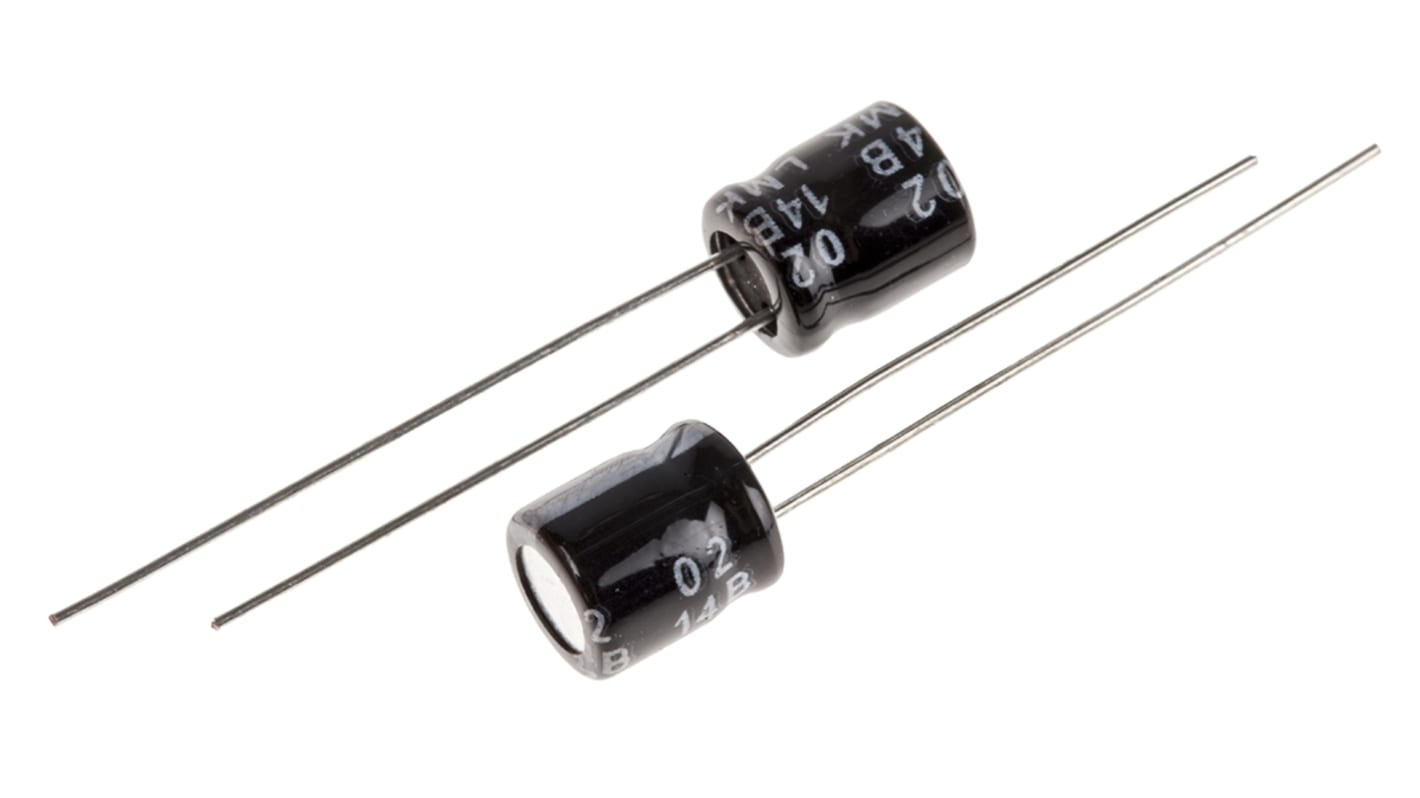 RS PRO 直插铝电解电容, 220μF, 16V 直流, 6 (Dia.) x 7mm, 最高+105°C