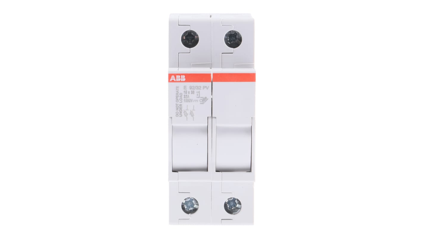 Sezionatore portafusibili ABB 2CSM204703R1801 E 92/32 PV, corrente max 32A, DP, fusibile 10 x 38mm, guida DIN System