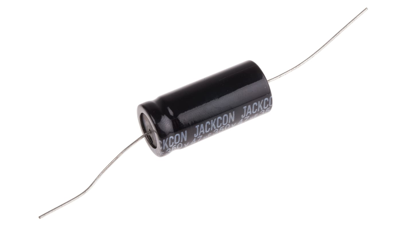 RS PRO 47μF Aluminium Electrolytic Capacitor 350V dc, Axial, Through Hole