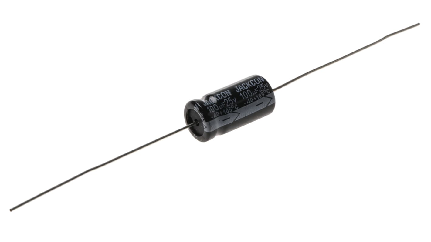 RS PRO, THT Aluminium-Elektrolyt Kondensator 100μF ±20% / 25V dc, Ø 8mm x 16mm x 16mm, bis 105°C