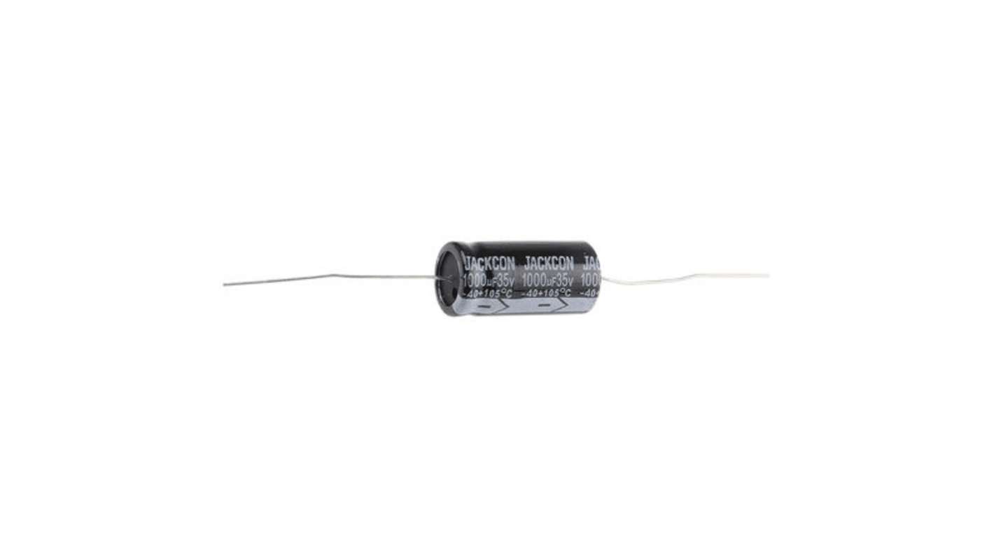 RS PRO 1000μF Aluminium Electrolytic Capacitor 35V dc, Axial, Through Hole