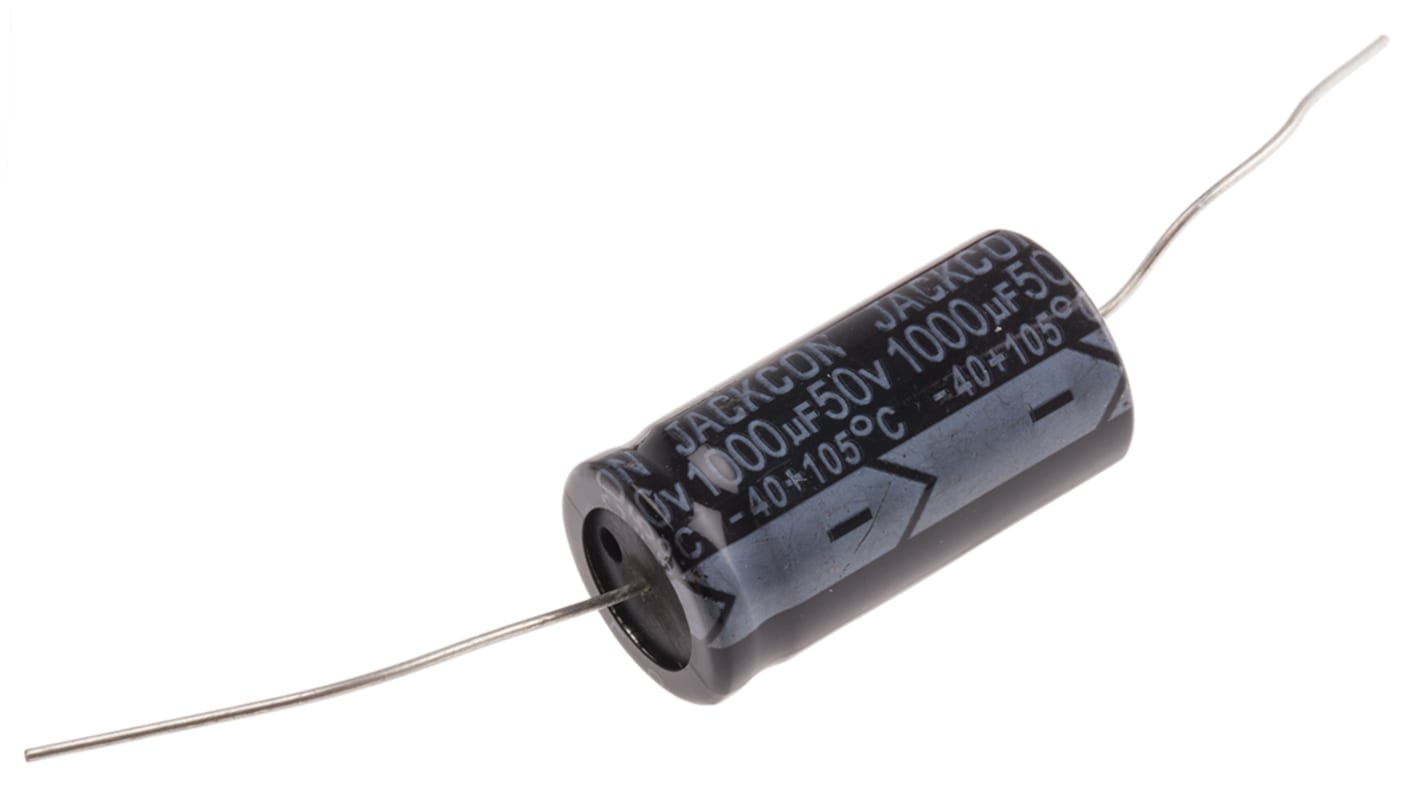 RS PRO 1000μF Aluminium Electrolytic Capacitor 50V dc, Axial, Through Hole