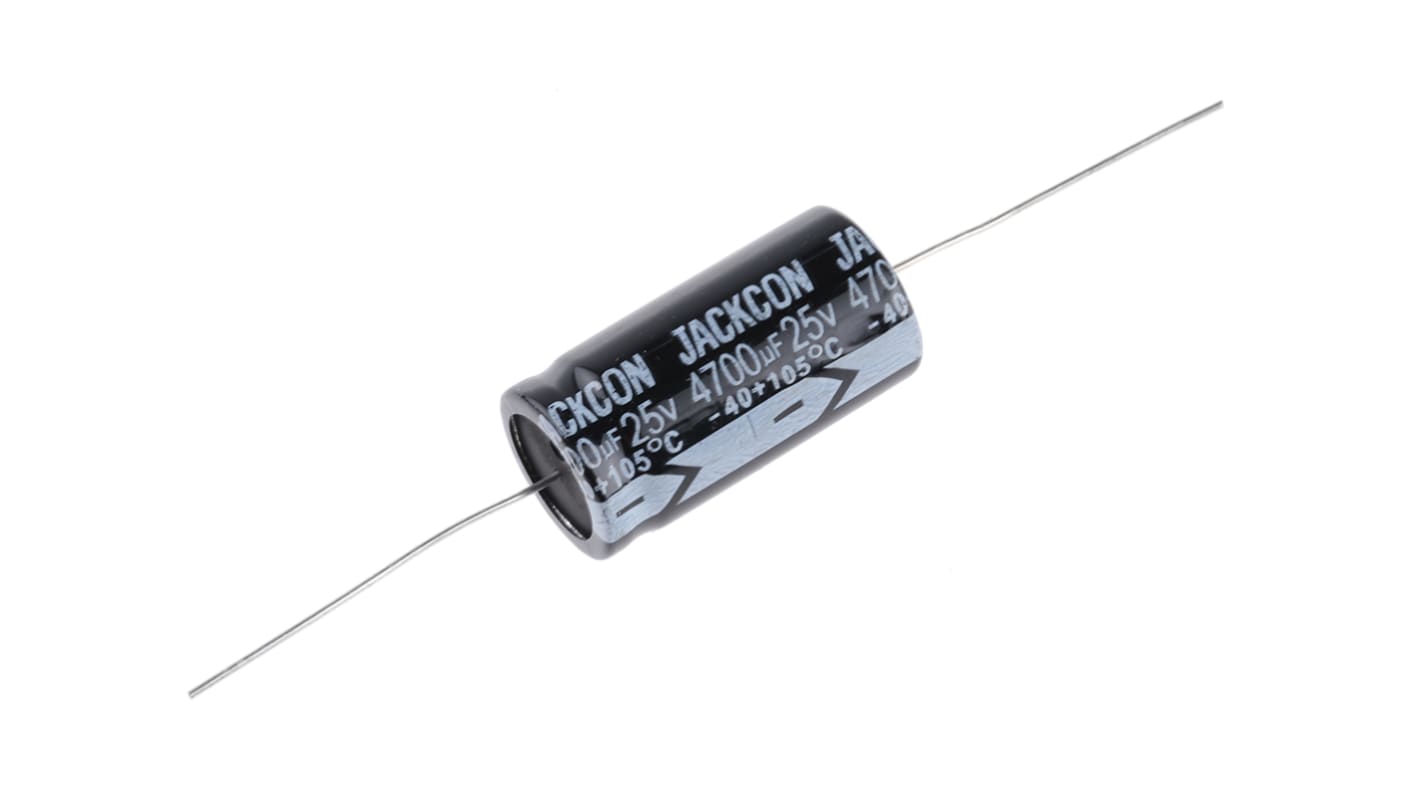 RS PRO 4700μF Aluminium Electrolytic Capacitor 25V dc, Axial, Through Hole